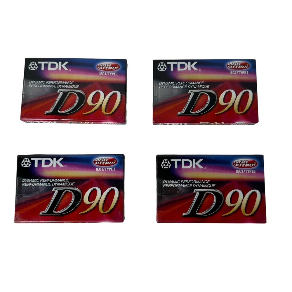 TDK D90 Type I Cassette Tape Lot‎ Of 4